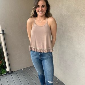 Tan super soft tank | S